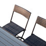 Voir la diapositive 5 : OUTSUNNY Ensemble salon de jardin 6 personnes grande table rectangulaire pliable + 6 chaises pliantes métal résine tressée PS chocolat