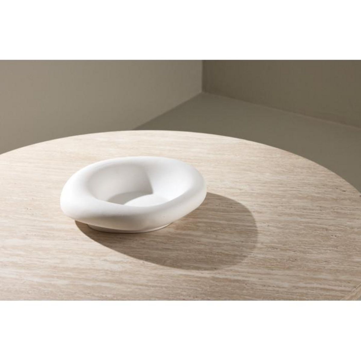 Paris Prix Table Basse Effet Travertin  Haron  80cm Beige