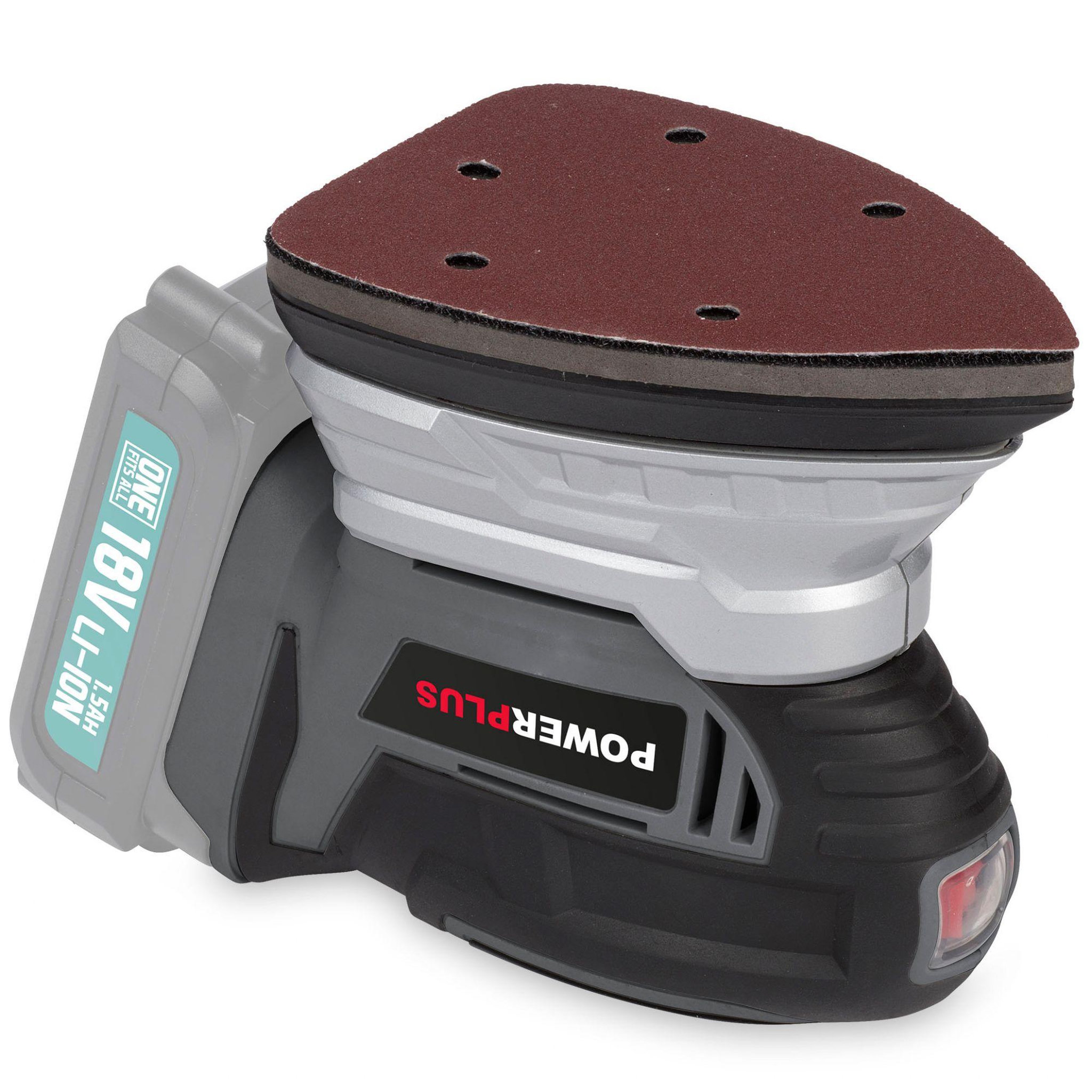 Voir la diapositive 2 : POWERPLUS Ponceuse triangulaire à batterie 18v  sans batterie