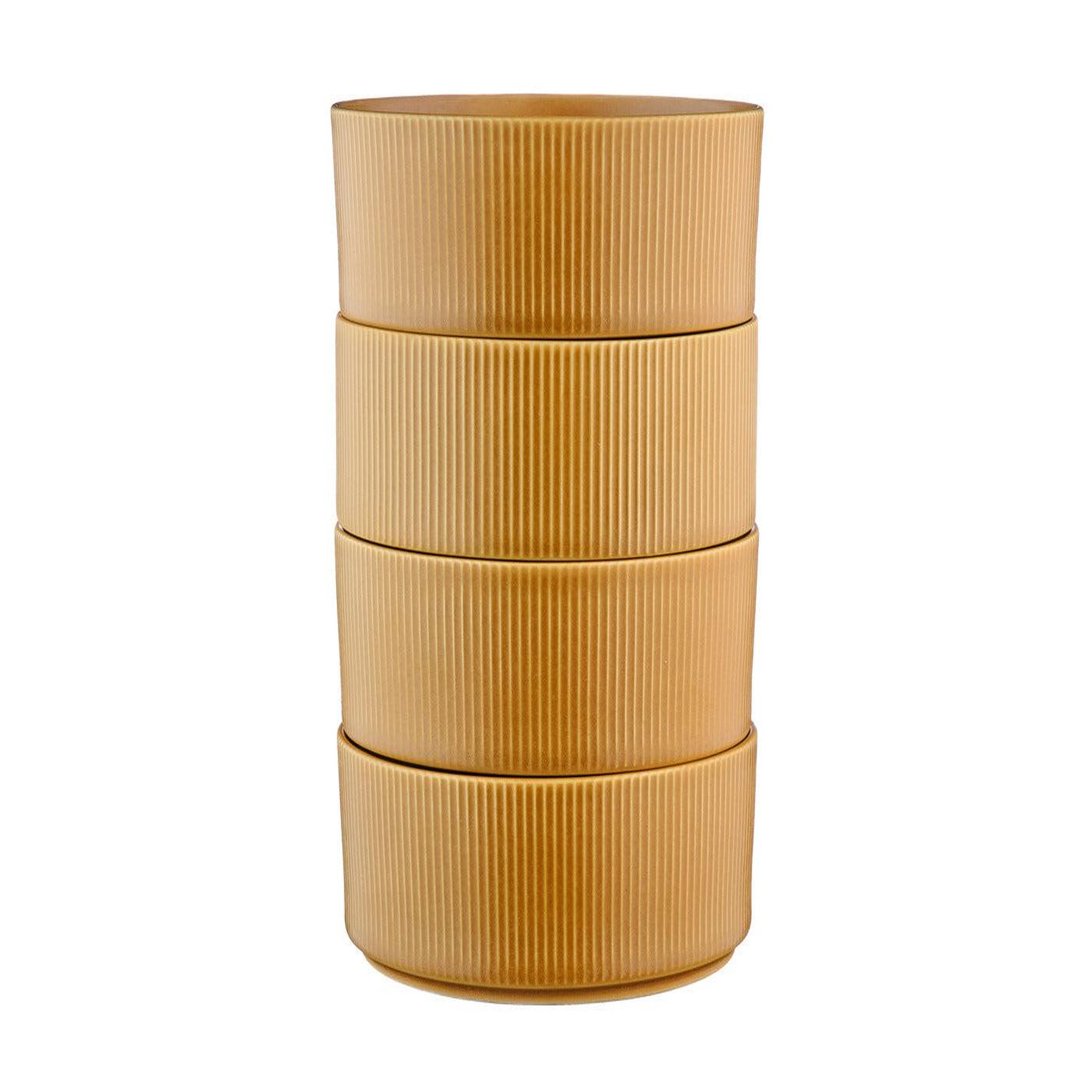 Voir la diapositive 3 : BJORN Bol scandi ø16,5cm - 4 pièces - ocre