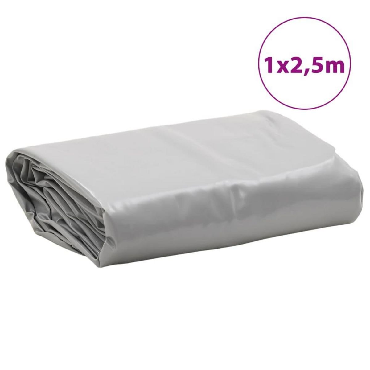 VIDAXL Bache gris 1x2,5 m 650 g/m²