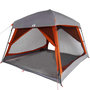 Voir la diapositive 3 : VIDAXL Tente de cabine familiale 6 personnes gris orange impermeable
