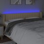 Voir la diapositive 4 : VIDAXL Tete de lit a LED Creme 203x16x78/88 cm Tissu