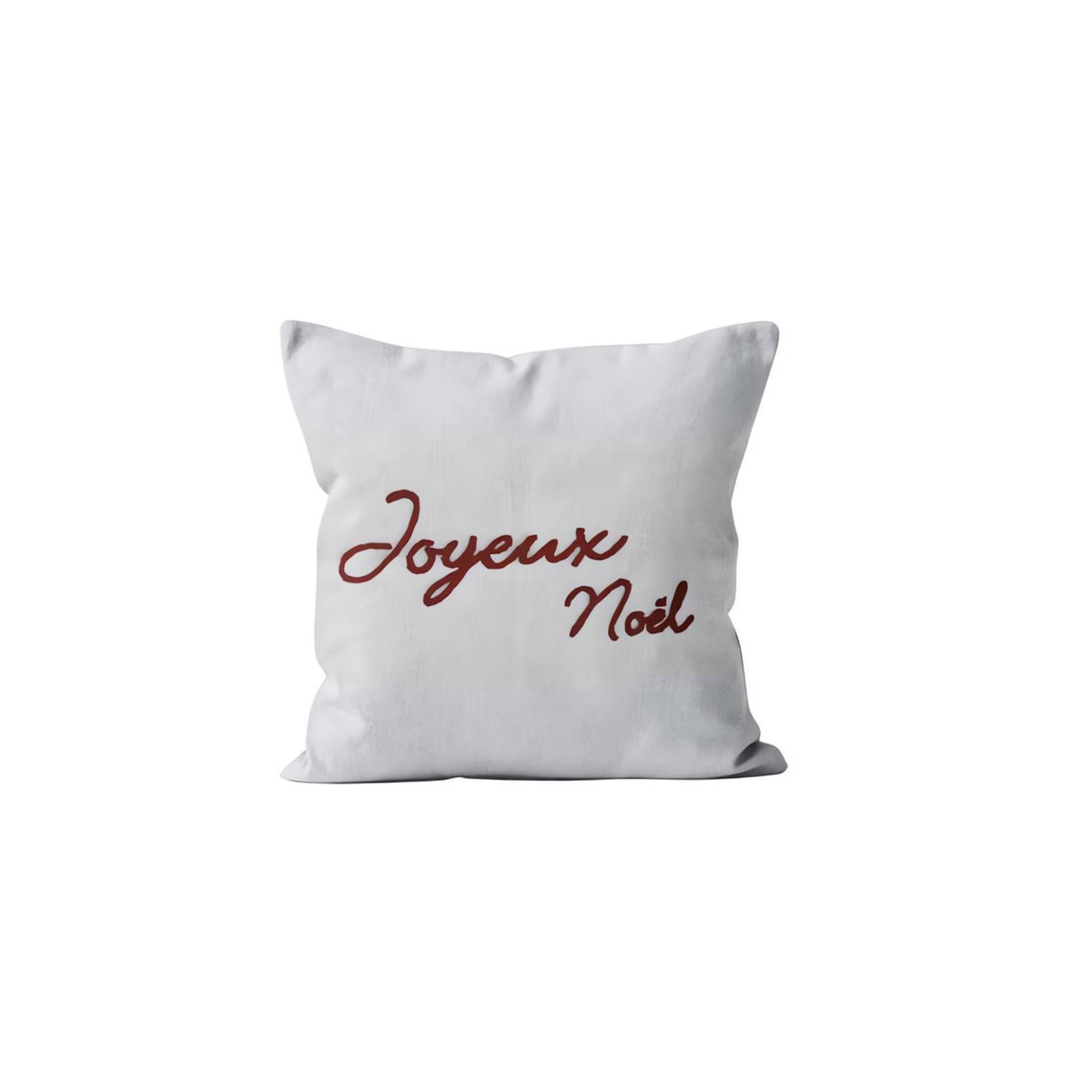 SOLEIL D'OCRE Coussin fantaisie pur coton 45x45 cm JOYEUX NOEL, par Soleil d'Ocre