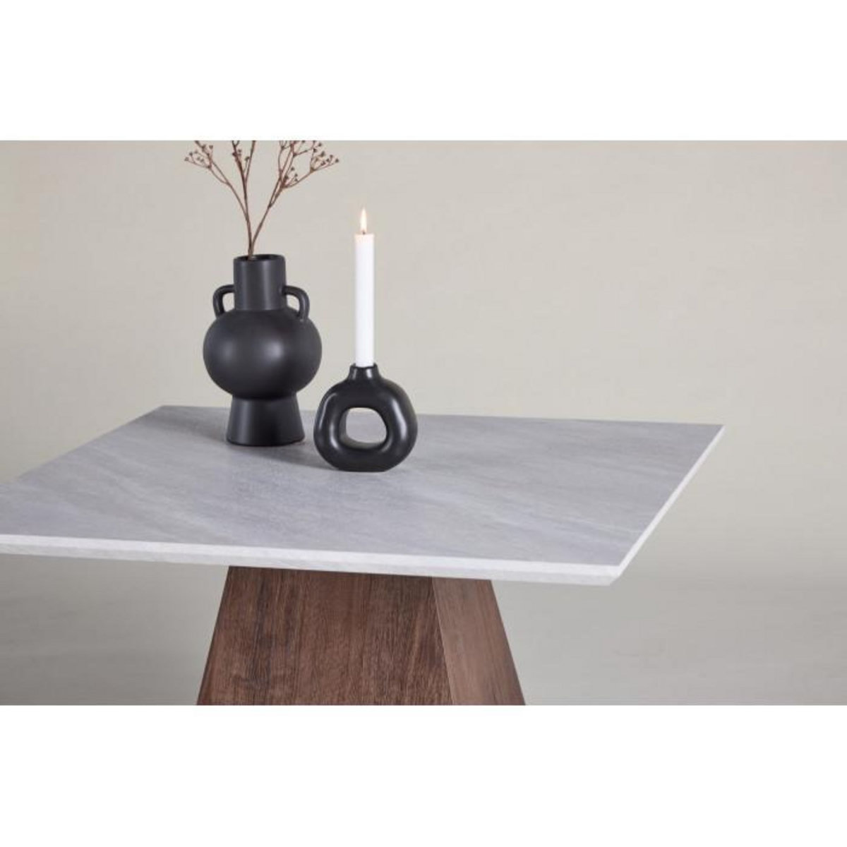 Paris Prix Table Basse Effet Marbre  Cael  80cm Gris & Marron