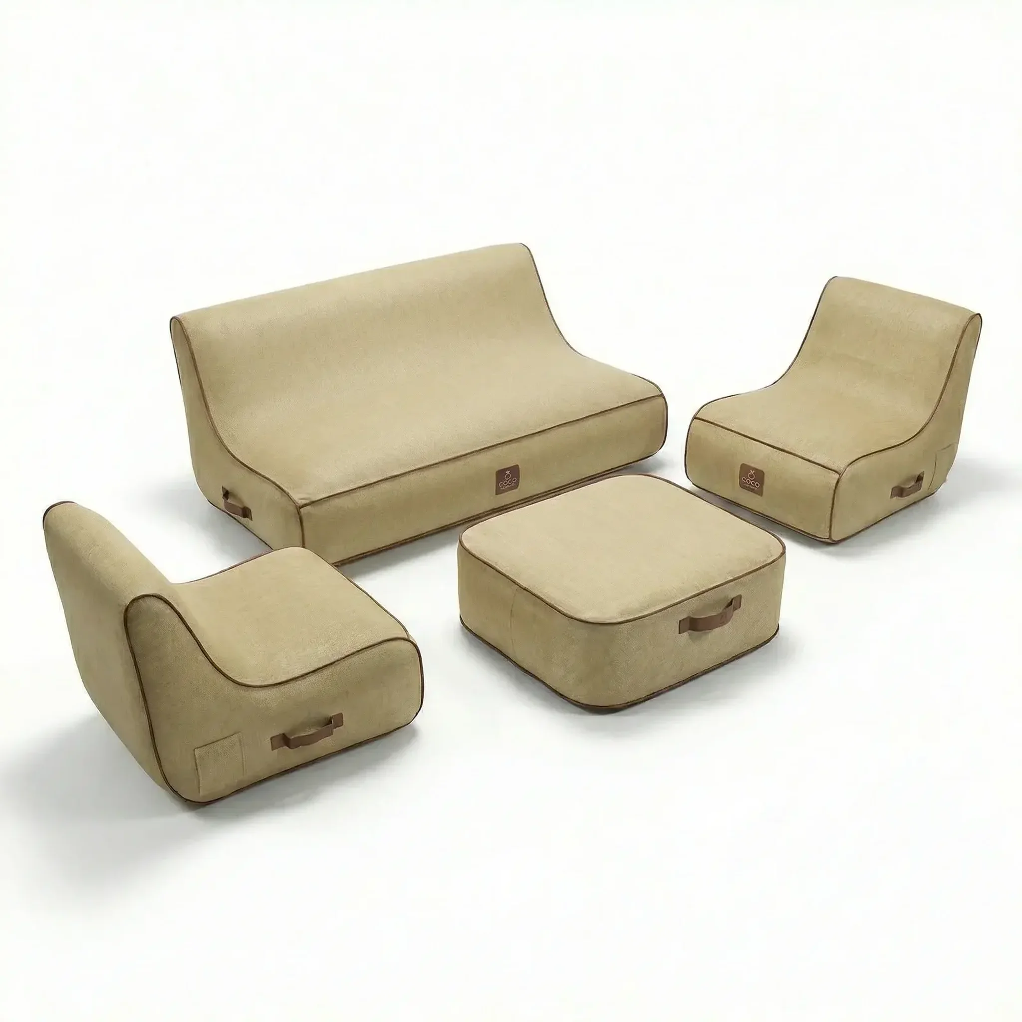 COCO LOUNGE Coco Lounge Salon de jardin gonflable - Plusieurs coloris disponibles. Coloris disponibles : Vert, Blanc, Beige, Marron