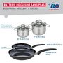 Voir la diapositive 2 : ELO Ensemble de 2 Poêles de cuisson 24 et 32 cm et 2 faitouts 14 et 16 cm Elo Prima Brillant