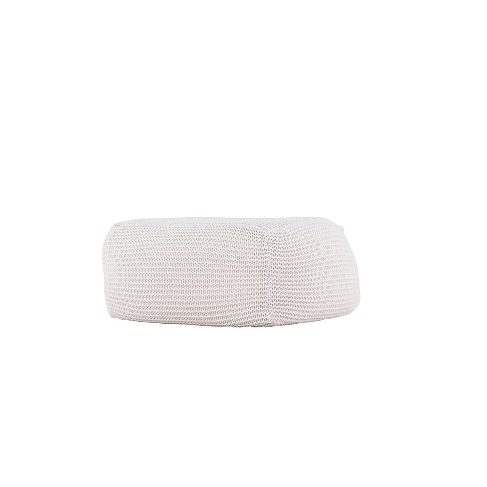 Voir la diapositive 2 : Paris Prix Pouf effet crochet  luca  60cm crème
