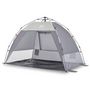 Voir la diapositive 2 : VIDAXL Tente de plage 2 personnes gris liberation rapide impermeable