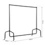 Voir la diapositive 3 : HOMCOM Portant tringle à vêtements acier charge max. 140 Kg dim. 150L x 60l x 170H cm noir