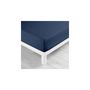 Voir la diapositive 2 : Douceur d'Intérieur Drap housse 160x200 cm uni coton bio 57 fils Biolina bleu nuit