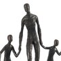 No name Figurine famille courant résine marron