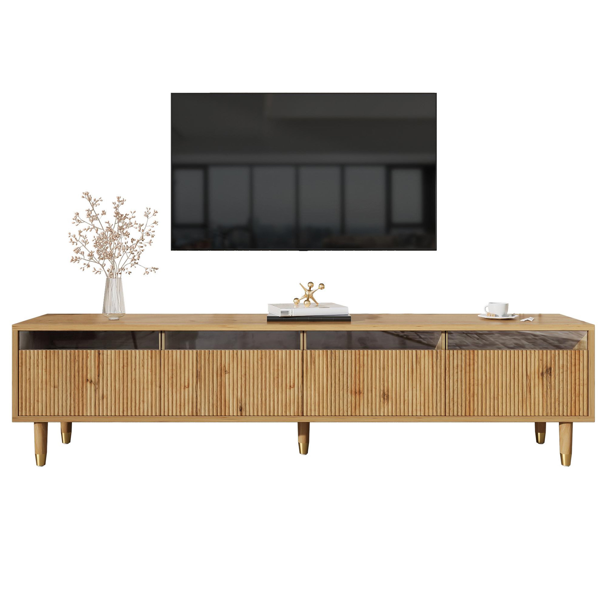 MERAX Meuble tv. Coloris disponibles : Blanc