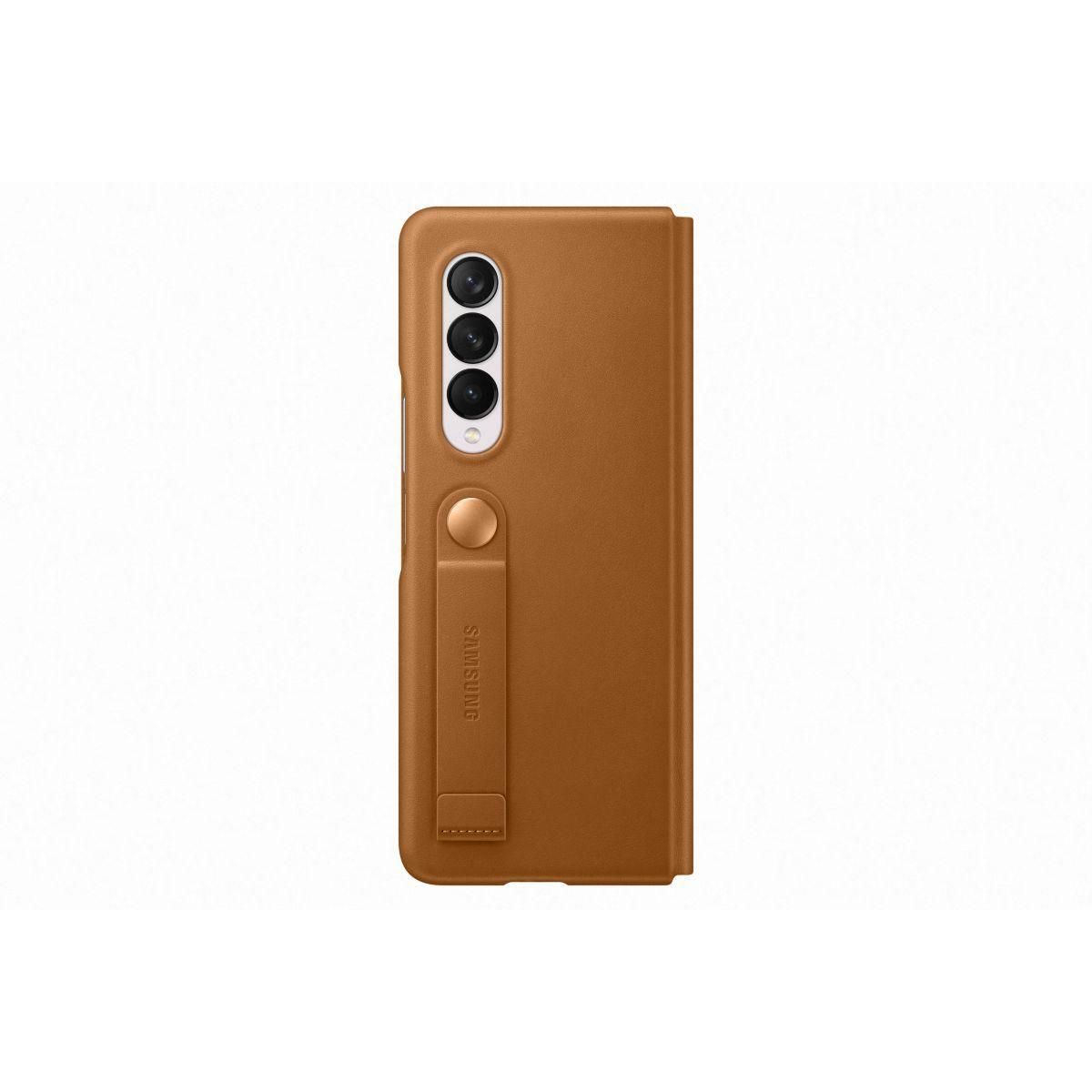 Samsung Coque Z Fold 3 Cuir marron clair