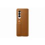 Voir la diapositive 2 : Samsung Coque Z Fold 3 Cuir marron clair