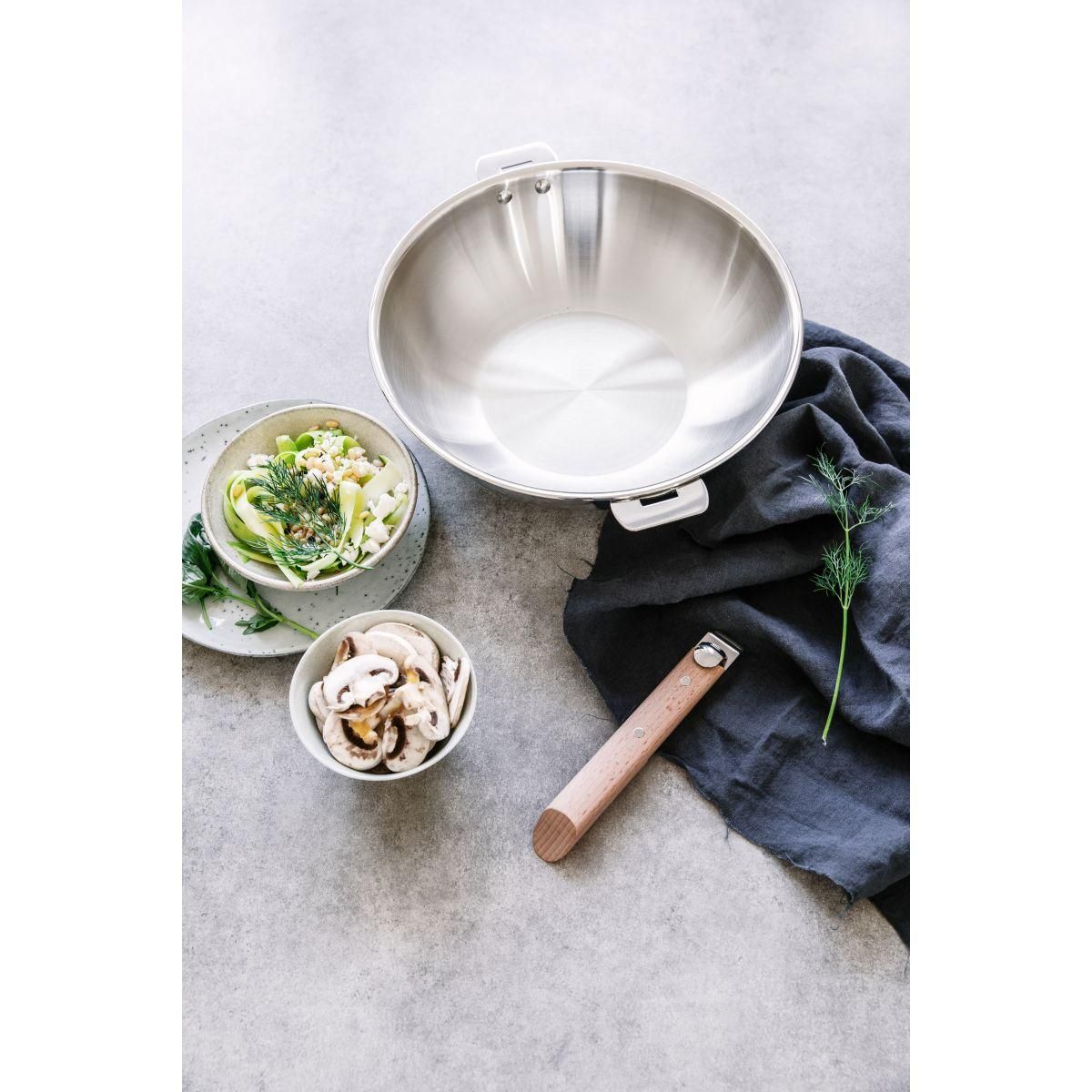 CRISTEL Wok 30cm Casteline amovible inox