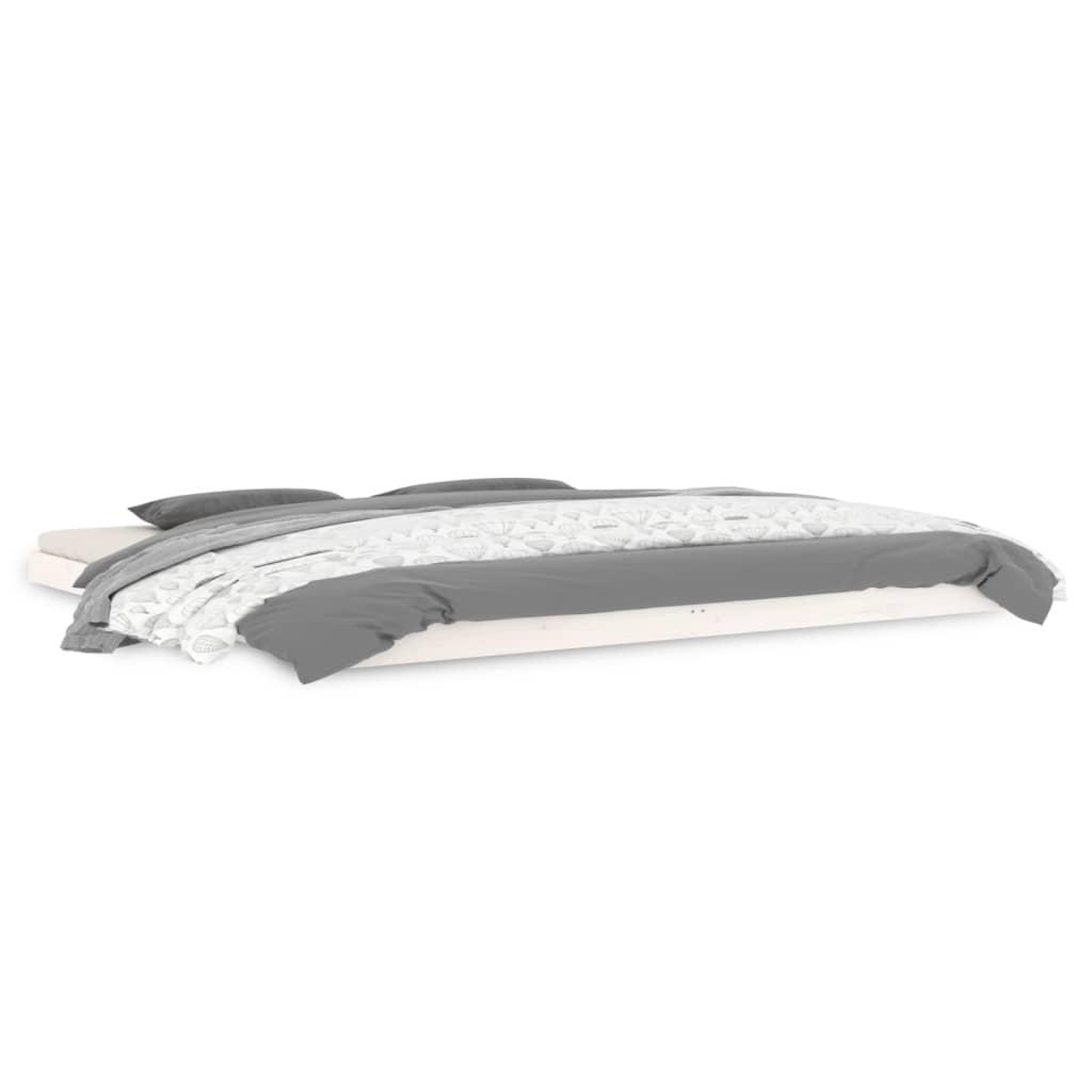 Voir la diapositive 2 : VIDAXL Cadre de lit sans matelas blanc 200x200 cm bois massif de pin