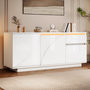Voir la diapositive 4 : MERAX Buffet 3 porte(s) 1 tiroir(s) - 140 cm blanc led mdf