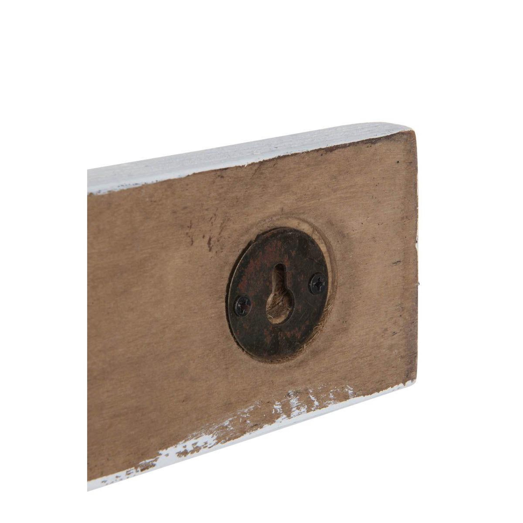 Voir la diapositive 3 : J-LINE Patère murale en bois  ski  102cm blanc