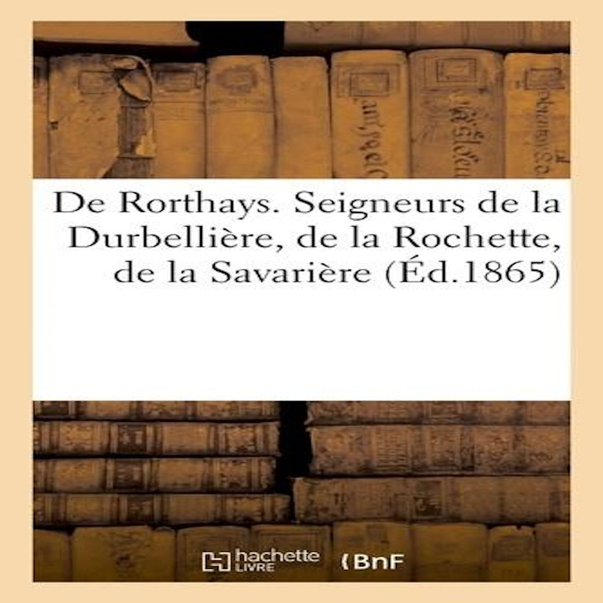 DE RORTHAYS. SEIGNEURS DE LA DURBELLIÈRE, DE LA ROCHETTE, DE LA SAVARIÈRE, Anonyme