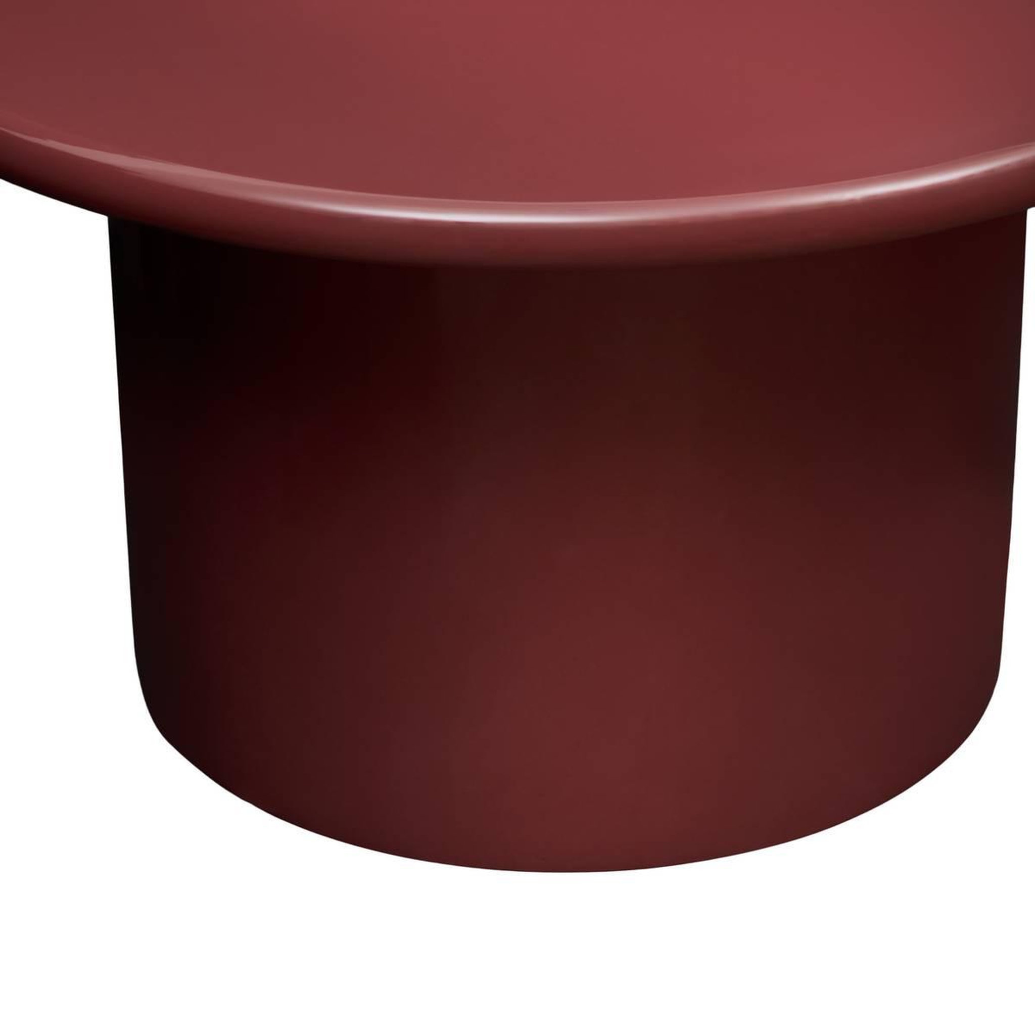 Voir la diapositive 3 : ATMOSPHERA Table Basse Vernis  Douglas  80cm Bordeaux