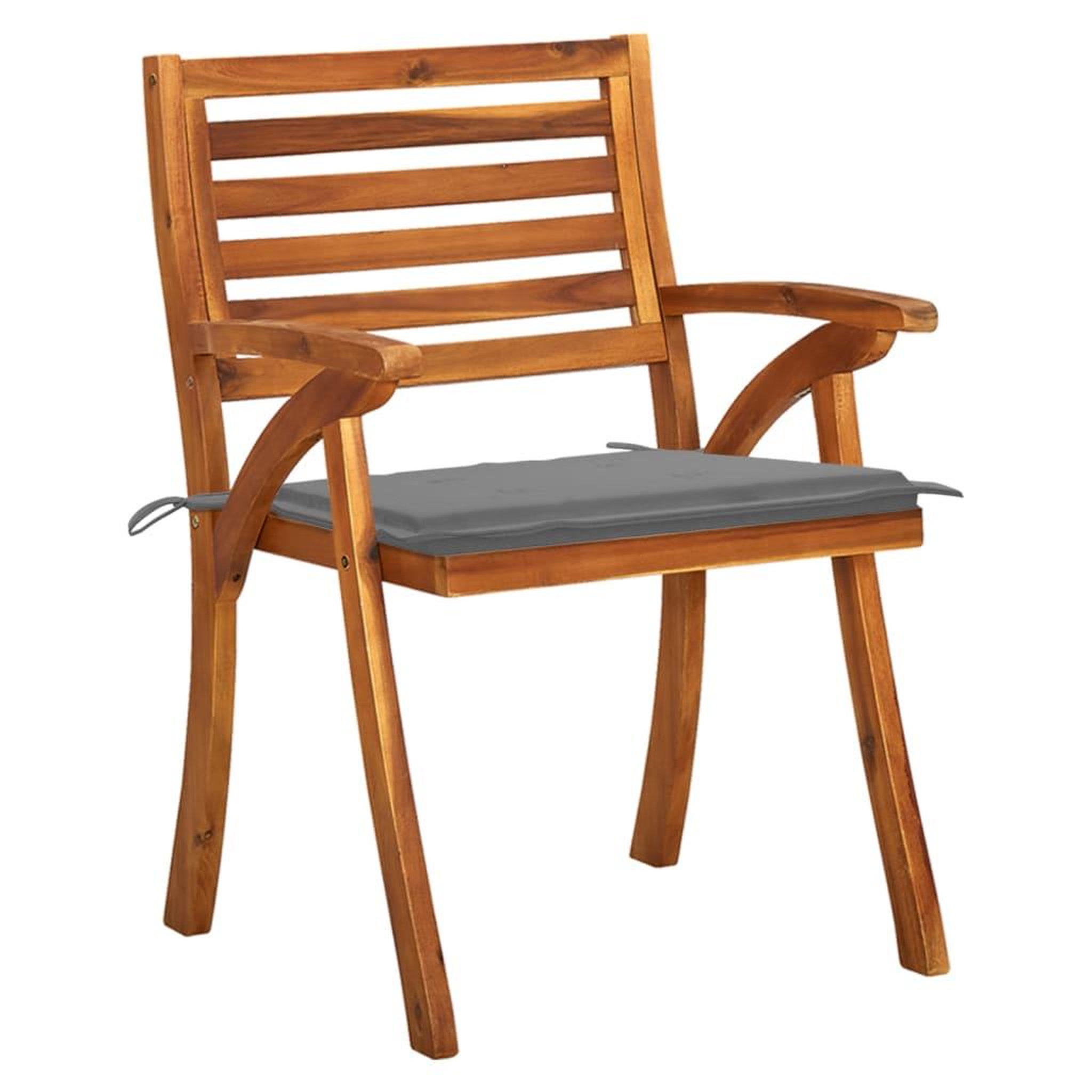 Voir la diapositive 4 : VIDAXL Chaises de jardin avec coussins lot de 8 Bois d'acacia solide