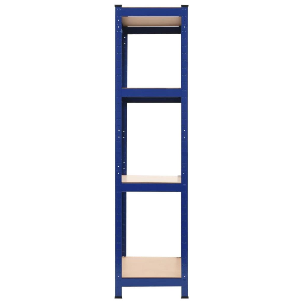 VIDAXL Etagere de rangement a 4 niveaux Bleu Acier et bois ingenierie