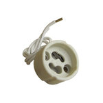 CENTRALE BRICO Douille Gu10 / Gz10 en plastique, TIBELEC, blanc 100 W