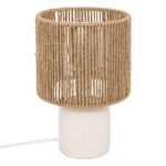 ATMOSPHERA Lampe cylindre en céramique. Coloris disponibles : Noir, Blanc