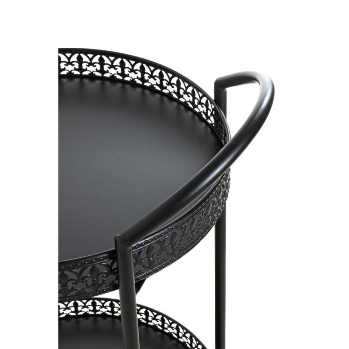 Paris Prix Desserte de Cuisine Design  Loniba  71cm Noir