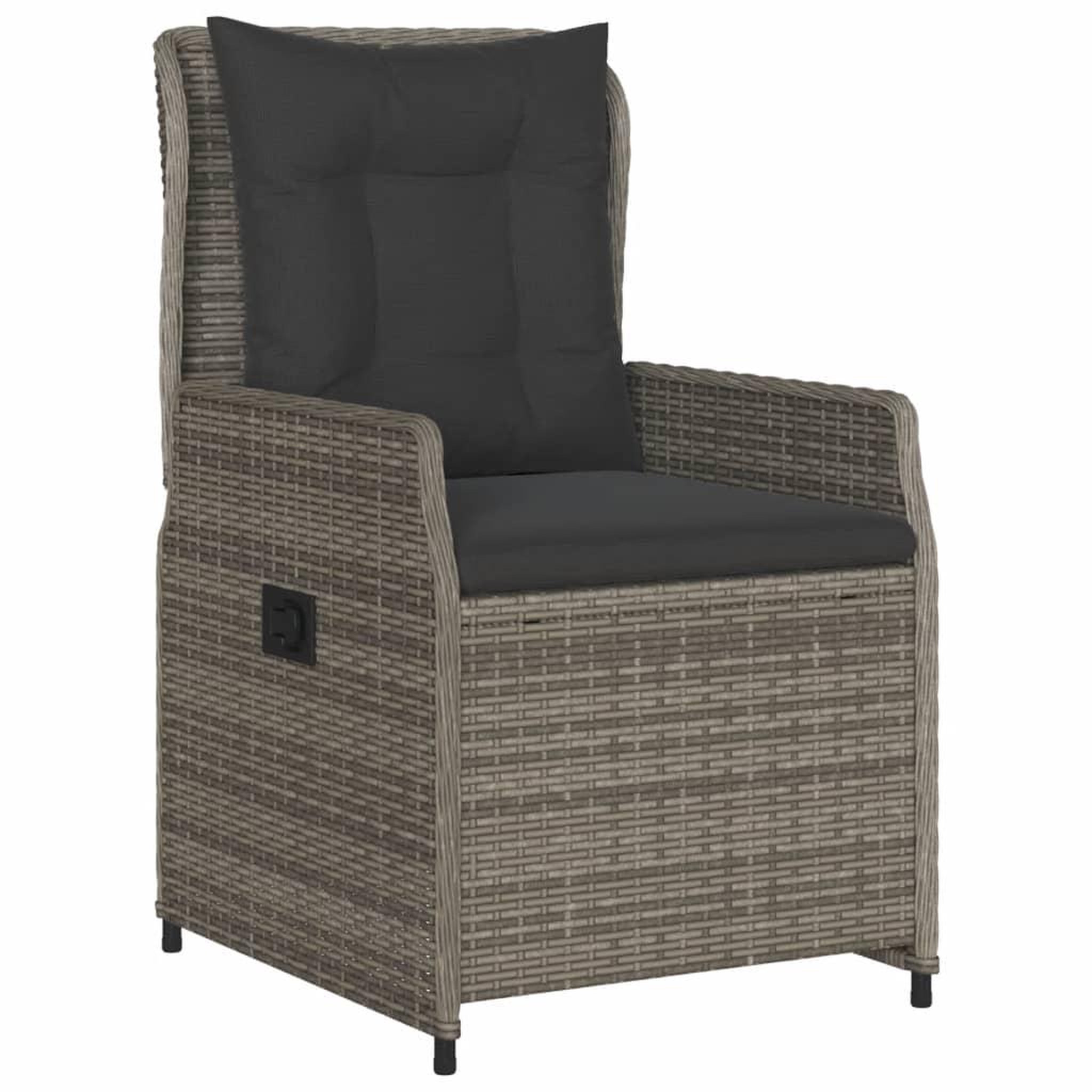 Voir la diapositive 4 : VIDAXL Chaises inclinables de jardin lot de 2 gris resine tressee