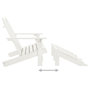 Voir la diapositive 5 : VIDAXL Chaise de jardin Adirondack 2 places et repose-pied sapin blanc