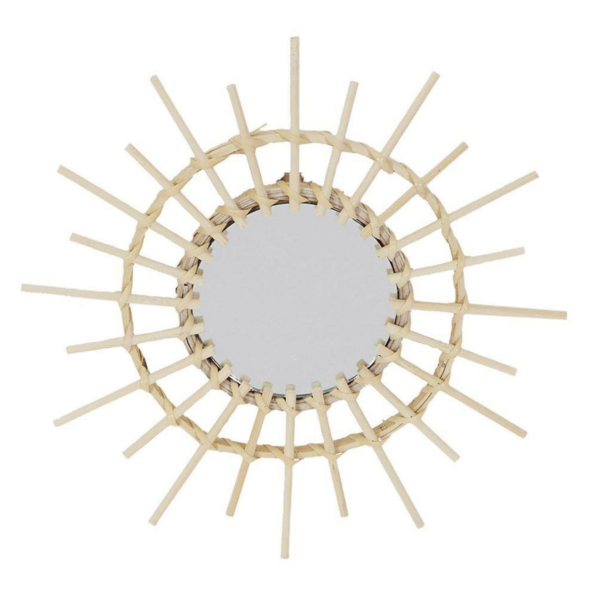 The Home Deco Factory Lot de 3 miroirs rotin D28