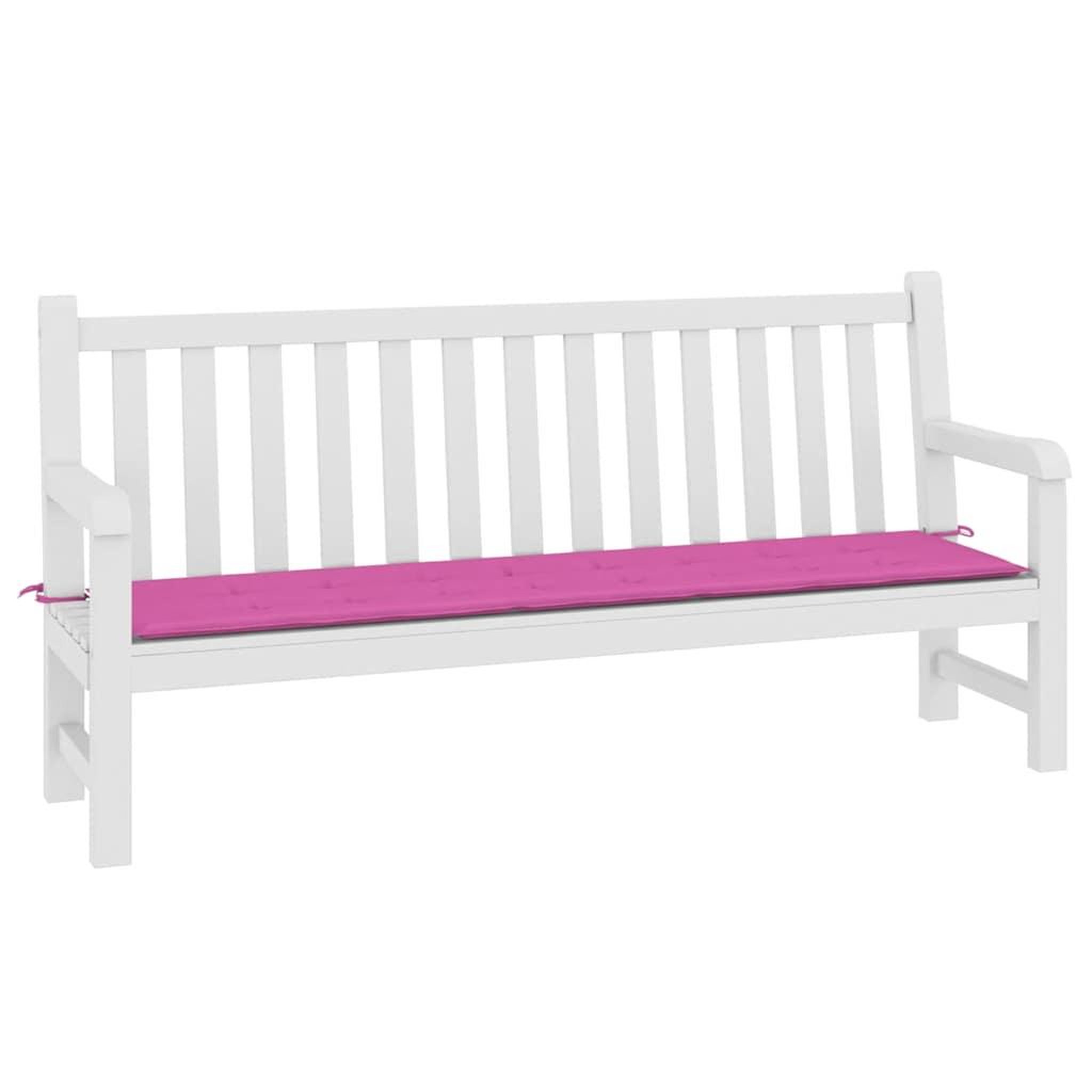 Voir la diapositive 3 : VIDAXL Coussin de banc de jardin rose 200x50x3 cm tissu