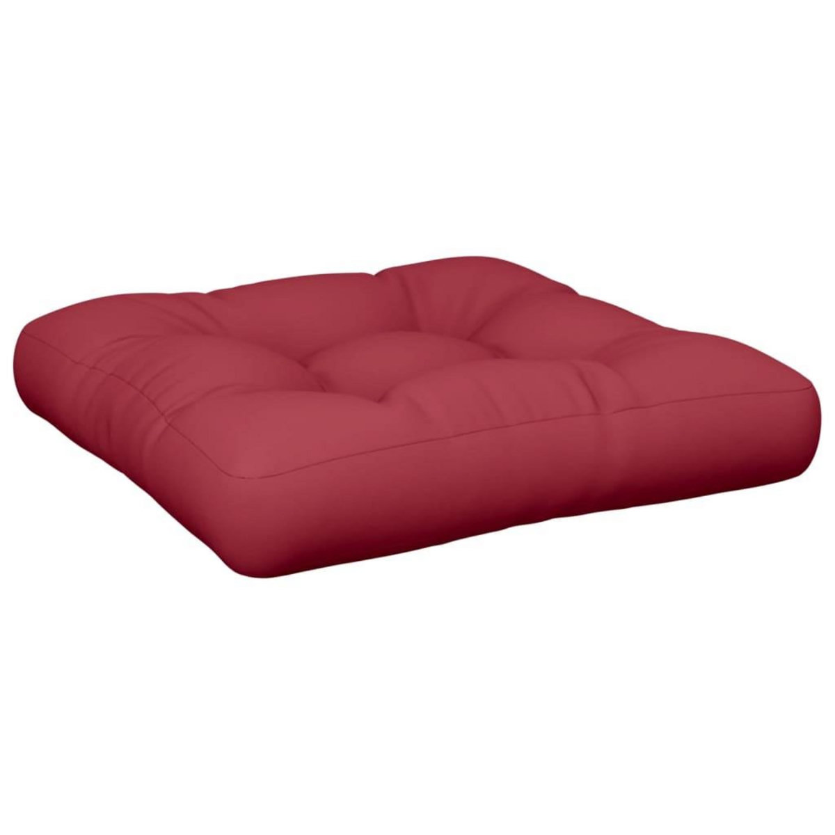 VIDAXL Coussin de palette rouge bordeaux 50x50x12 cm tissu
