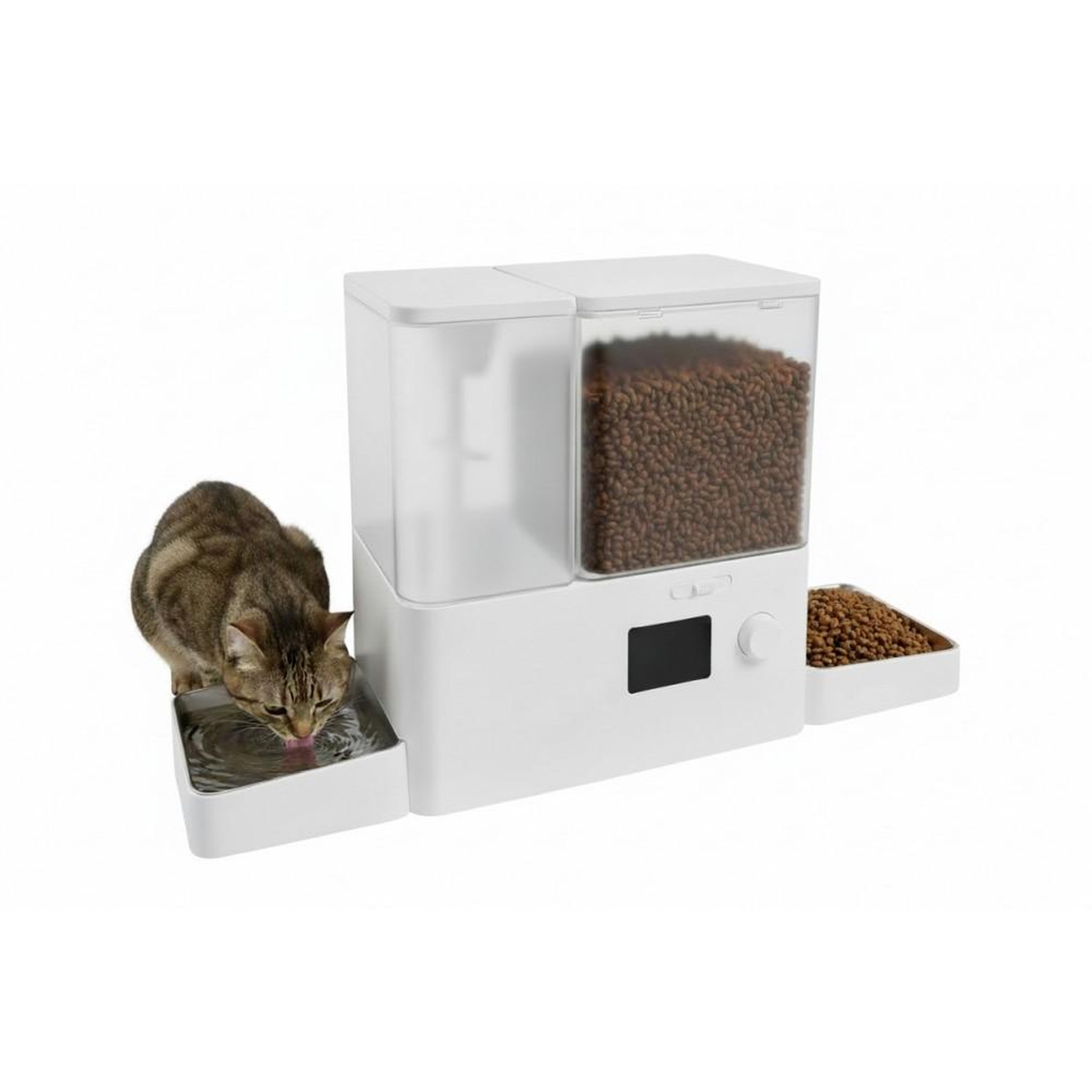 Voir la diapositive 1 : MON AMI LUKI Distributeur croquettes et eau connecté 2-en-1 - chien & chat