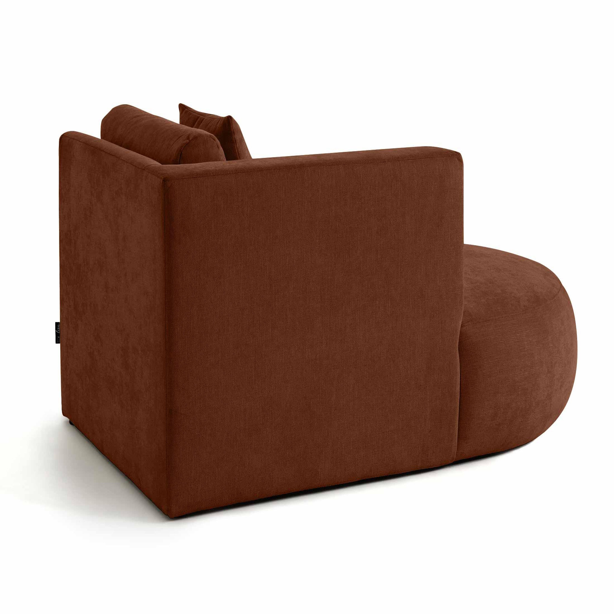 Voir la diapositive 4 : BEST MOBILIER Santorini - module d'assise méridienne gauche - en tissu texturé