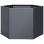 Voir la diapositive 2 : VIDAXL Jardiniere anthracite hexagone 69x60x45 cm acier