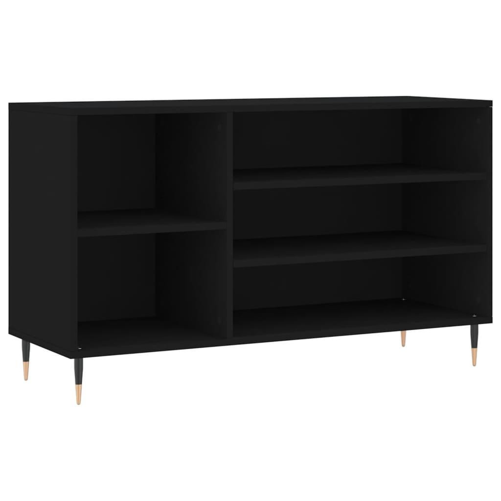 Voir la diapositive 2 : VIDAXL Armoire a chaussures Noir 102x36x60 cm Bois d'ingenierie