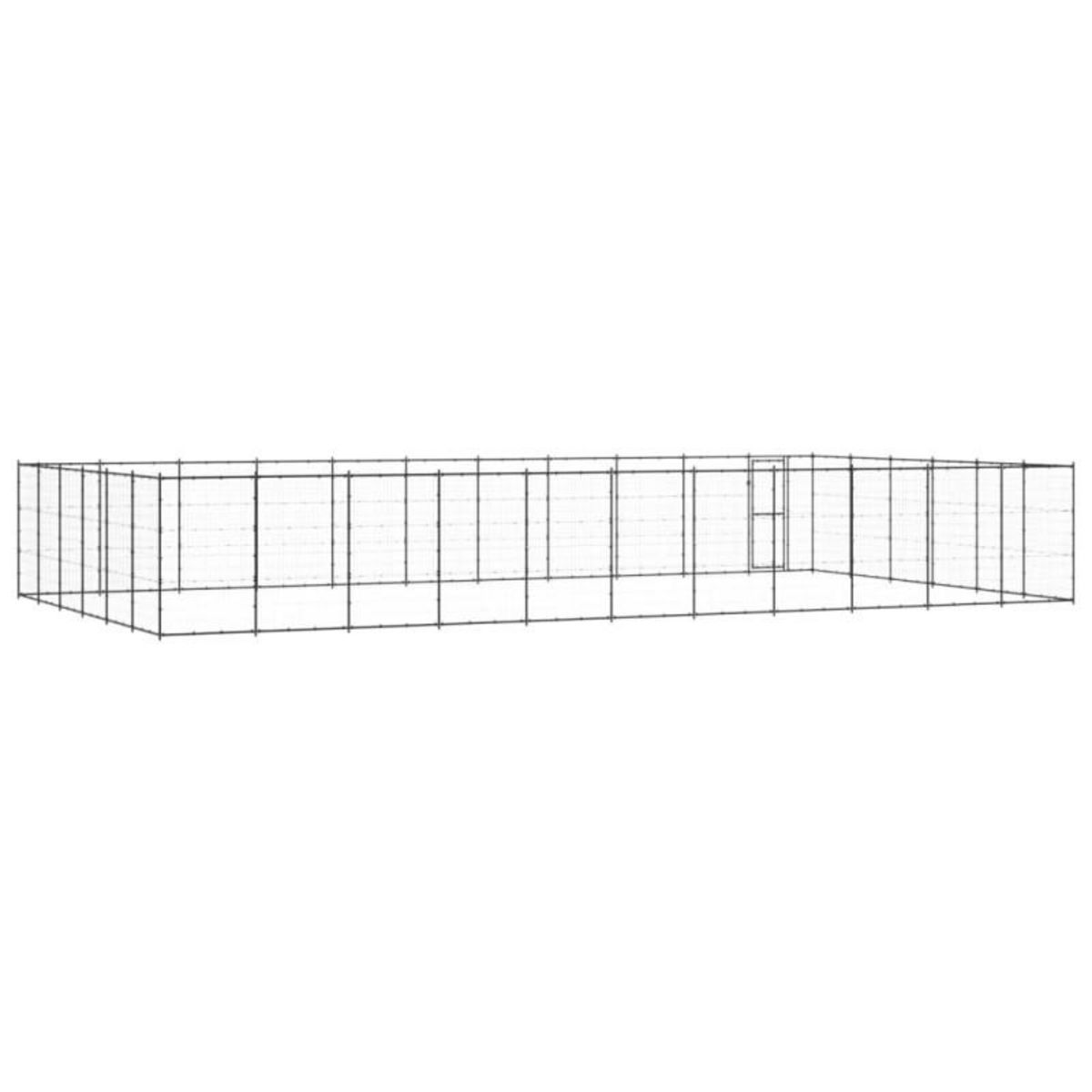 VIDAXL Chenil extérieur Acier 79,86 m²