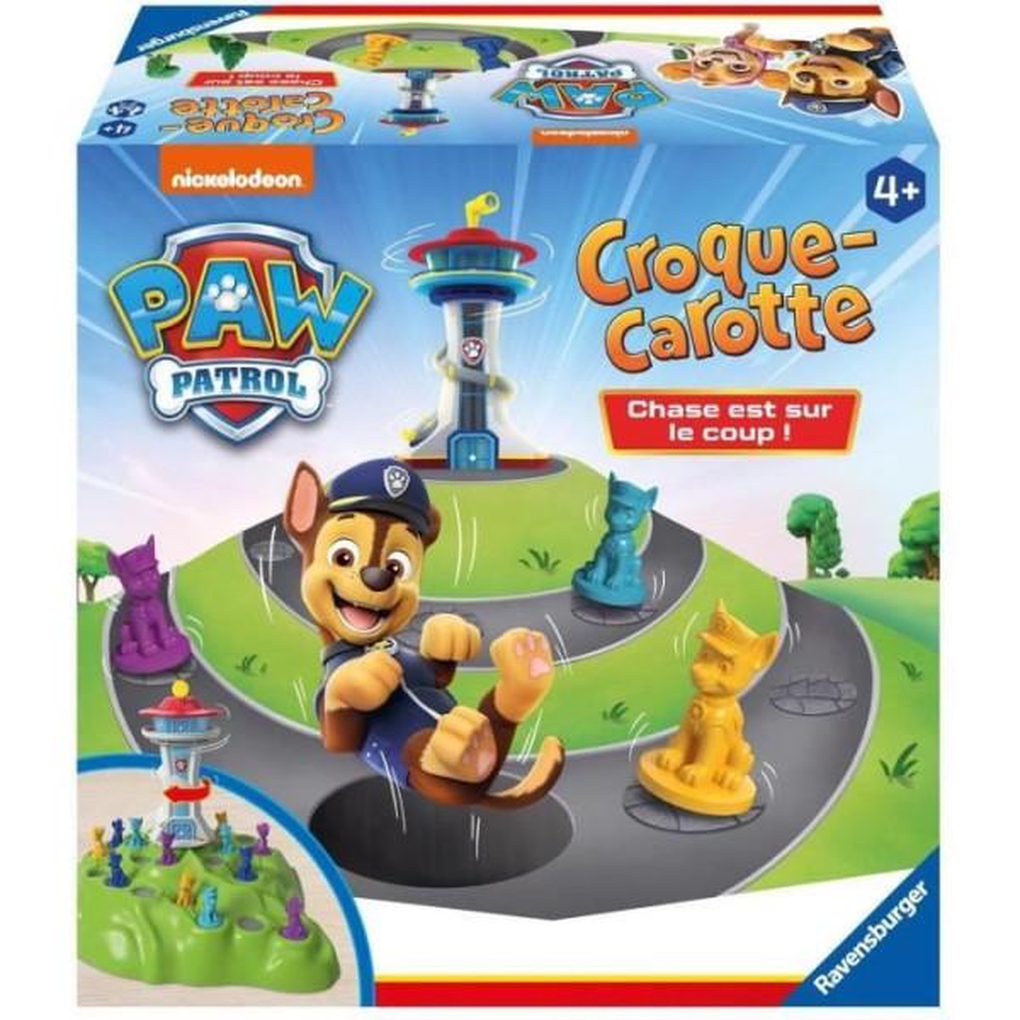 RAVENSBURGER Croque Carotte Pat'Patrouille, Jeu de parcours rigolo, des 4 ans, 22385, Version fr, Ravensburger