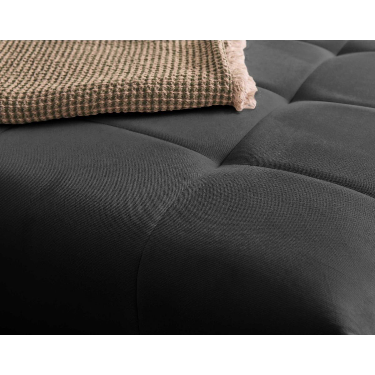 BEST MOBILIER Petra - canapé d'angle réversible - convertible avec coffre - 4 places - en velours