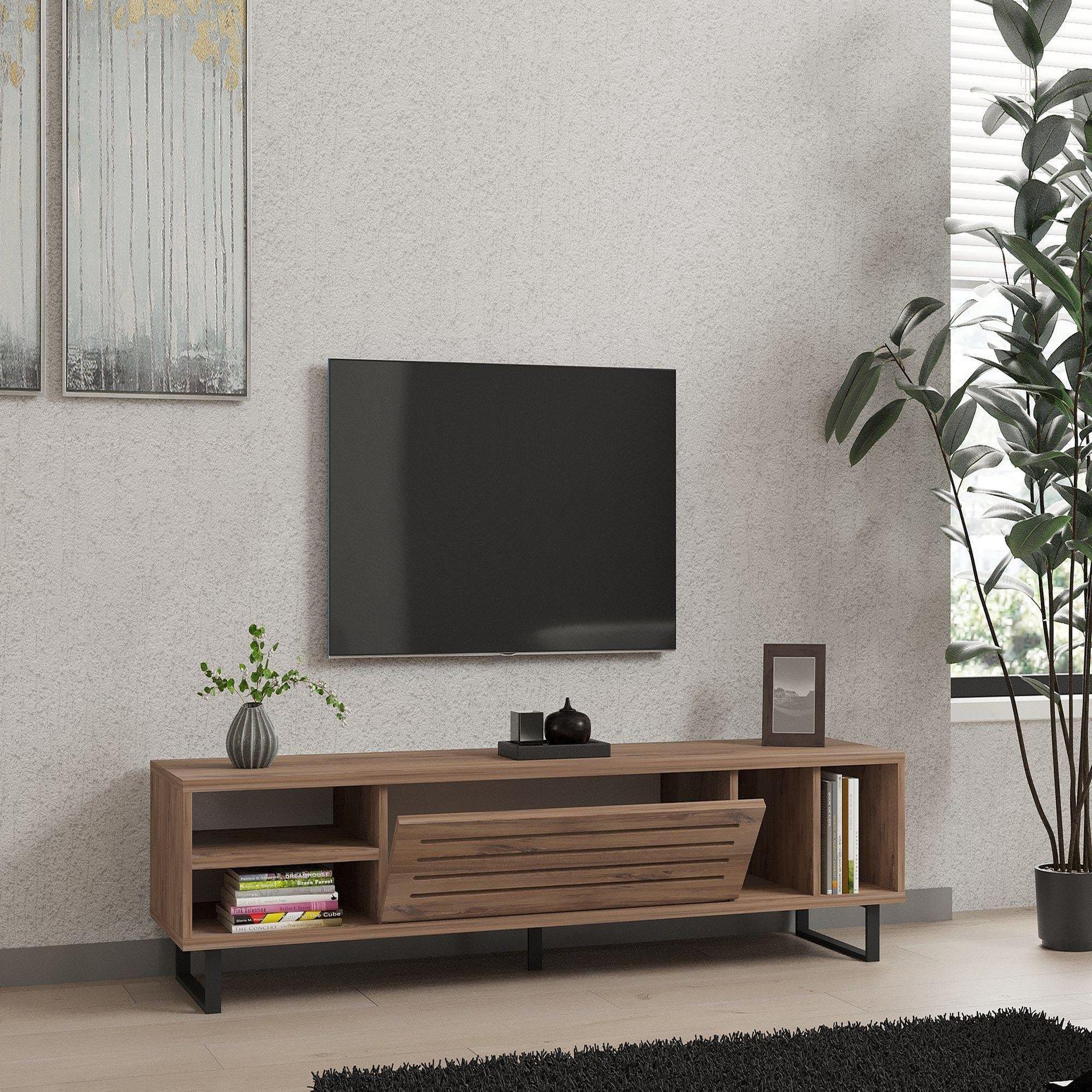 Voir la diapositive 3 : Habitat et Jardin Meuble tv en bois  safir  160 x 40 x 35 cm - pin atlantique
