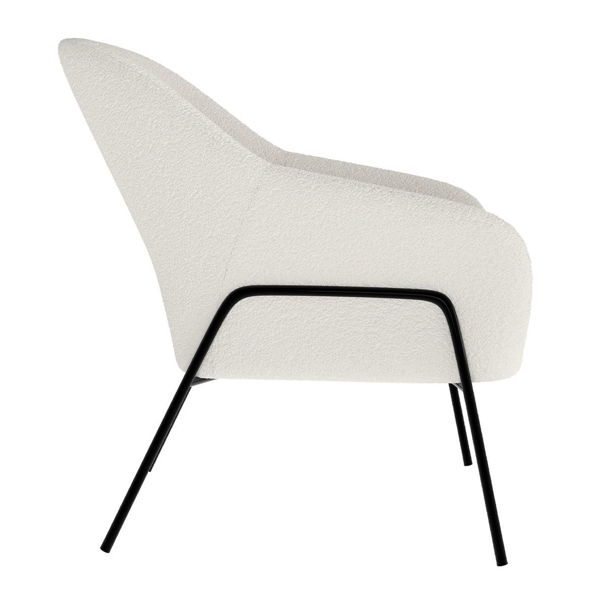 Voir la diapositive 5 : MAISON PAVANE Fauteuil blanc effet laine bouclette-aubin