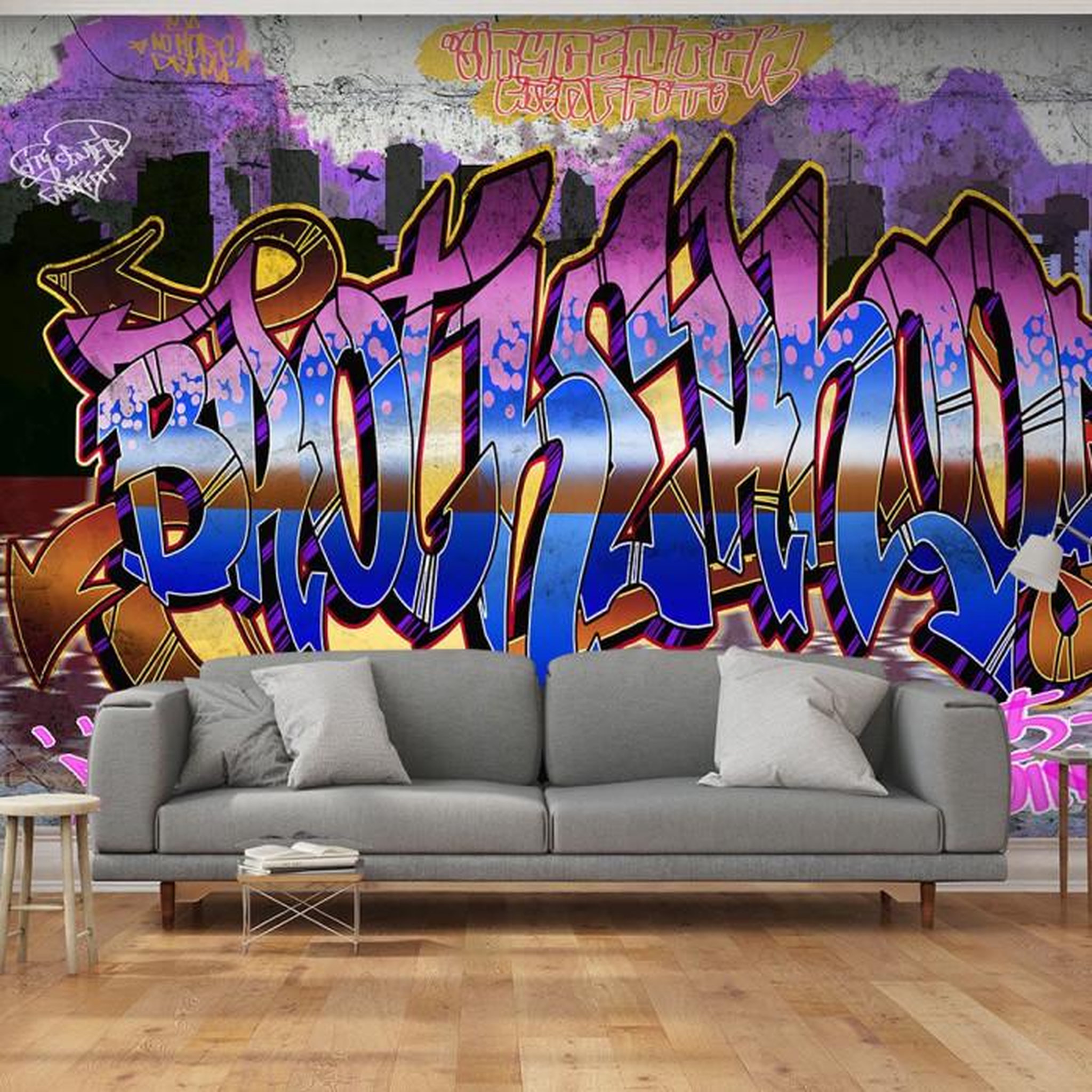 Paris Prix Papier Peint  Colorful Mural. Coloris disponibles : Multicolore