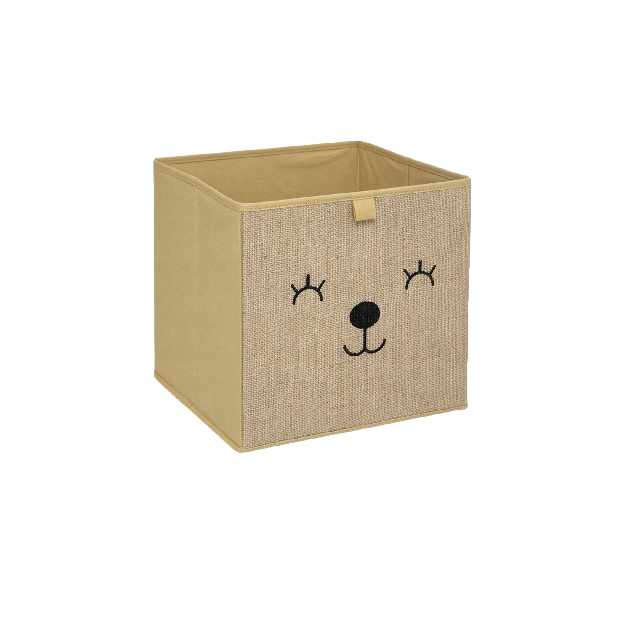 Voir la diapositive 3 : Atmosphera Kids Boîte de rangement pliable  animal  29x29cm marron