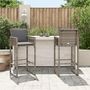 Voir la diapositive 3 : VIDAXL Tabourets de bar jardin coussins lot de 2 gris resine tressee