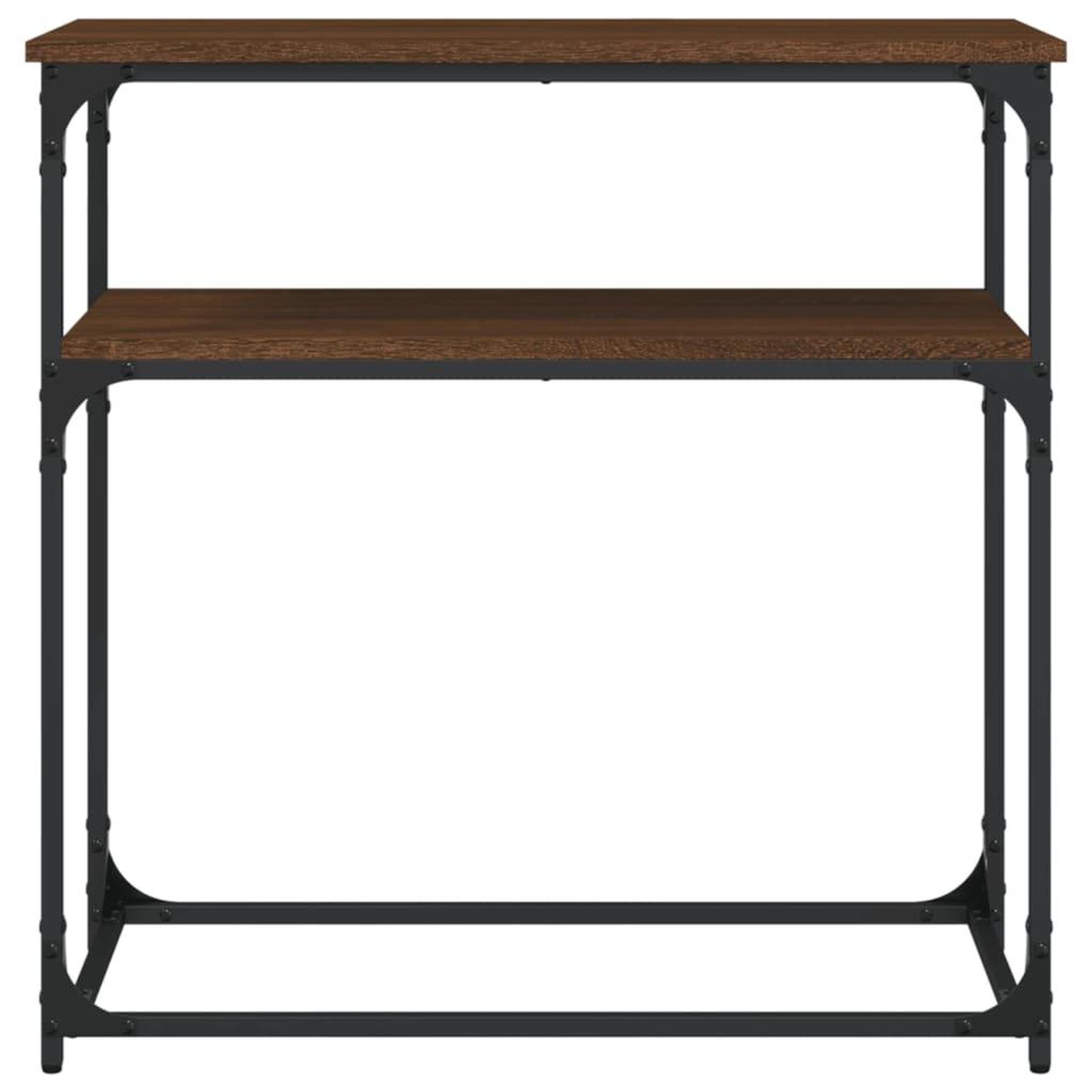 Voir la diapositive 4 : VIDAXL Table console chene marron 75x35,5x75 cm bois d'ingenierie