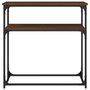 Voir la diapositive 4 : VIDAXL Table console chene marron 75x35,5x75 cm bois d'ingenierie