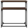 Voir la diapositive 4 : VIDAXL Table console chene marron 75x35,5x75 cm bois d'ingenierie